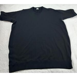 CT Plage  Black Tee Shirt Short Sleeve OverSize Thick Cotton Size 38 S